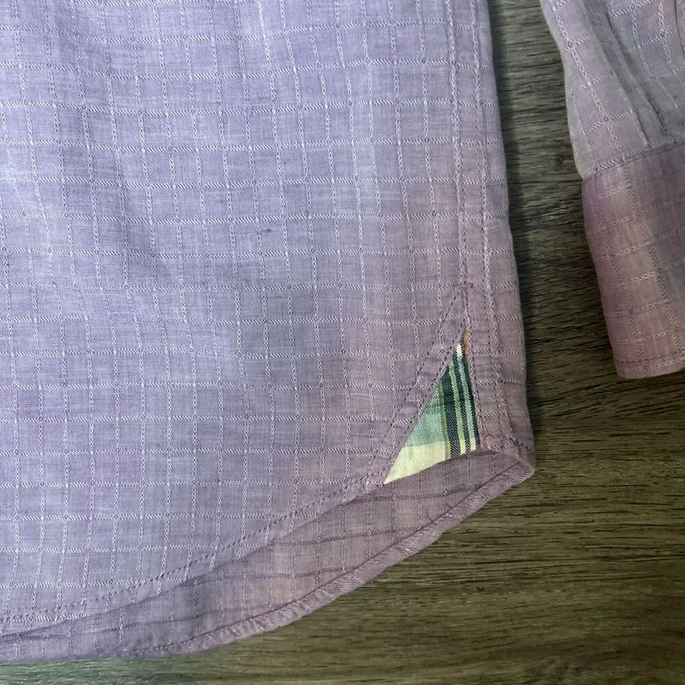 Men's Tommy Bahama Long Sleeve Purple Linen Blend Button Shirt L/S  Size 2XL TTG